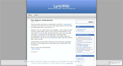 Desktop Screenshot of lyricwiki.wordpress.com