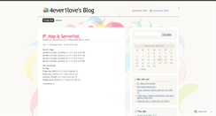 Desktop Screenshot of 4ever1love.wordpress.com