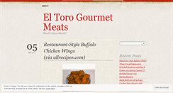 Desktop Screenshot of eltorogourmetmeats.wordpress.com