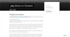 Desktop Screenshot of 365daysofgemini.wordpress.com