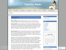 Tablet Screenshot of healthymean.wordpress.com