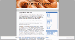 Desktop Screenshot of lifeishorteatadonut.wordpress.com