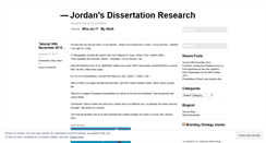 Desktop Screenshot of jordandissertationresearch.wordpress.com