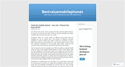 Desktop Screenshot of bestvaluemobilephones.wordpress.com