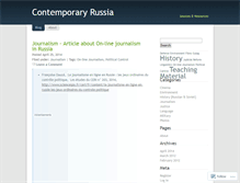 Tablet Screenshot of contemporaryrussia.wordpress.com