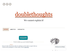 Tablet Screenshot of doublethoughts.wordpress.com