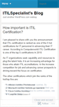 Mobile Screenshot of itilspecialist.wordpress.com