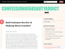 Tablet Screenshot of confessionofabeautyaddict.wordpress.com