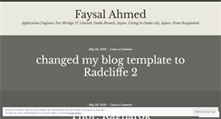 Desktop Screenshot of faysalahmed.wordpress.com