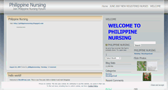 Desktop Screenshot of philippinenursing.wordpress.com