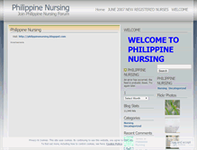 Tablet Screenshot of philippinenursing.wordpress.com
