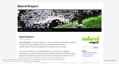 Desktop Screenshot of naturalrespect.wordpress.com