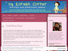 Tablet Screenshot of mykoreancorner.wordpress.com