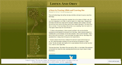 Desktop Screenshot of listenandobey.wordpress.com