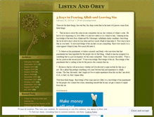 Tablet Screenshot of listenandobey.wordpress.com