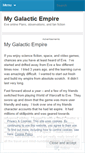 Mobile Screenshot of mygalacticempire.wordpress.com