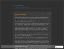 Tablet Screenshot of mygalacticempire.wordpress.com