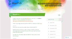 Desktop Screenshot of ahadpos.wordpress.com