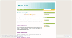 Desktop Screenshot of mantriastra.wordpress.com