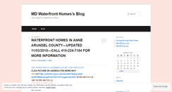 Desktop Screenshot of mdwaterfronthomes.wordpress.com