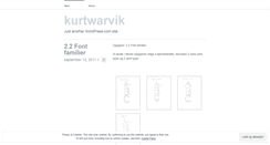 Desktop Screenshot of kurtwarvik.wordpress.com