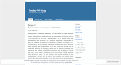 Desktop Screenshot of poetrywriting.wordpress.com