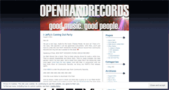 Desktop Screenshot of openhandrecords.wordpress.com