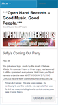 Mobile Screenshot of openhandrecords.wordpress.com