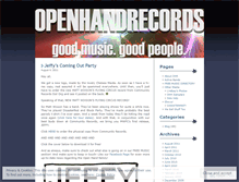 Tablet Screenshot of openhandrecords.wordpress.com