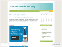 Tablet Screenshot of libs100spring2009.wordpress.com