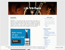 Tablet Screenshot of lifeisagame.wordpress.com