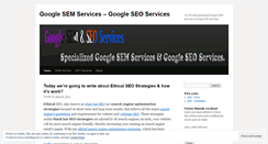 Desktop Screenshot of googlesemservices.wordpress.com