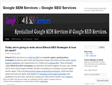 Tablet Screenshot of googlesemservices.wordpress.com