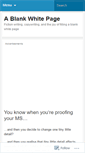 Mobile Screenshot of ablankwhitepage.wordpress.com