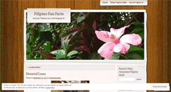 Desktop Screenshot of filipinofunfacts.wordpress.com