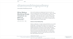 Desktop Screenshot of diamondringsydney.wordpress.com