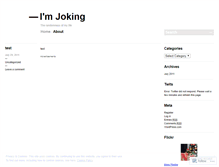 Tablet Screenshot of imjoking.wordpress.com