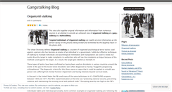 Desktop Screenshot of gangstalk.wordpress.com