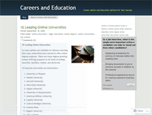 Tablet Screenshot of careerchoices.wordpress.com