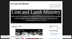 Desktop Screenshot of lionandlamb.wordpress.com