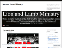 Tablet Screenshot of lionandlamb.wordpress.com
