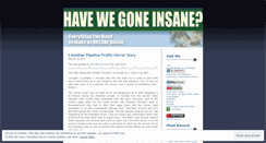 Desktop Screenshot of havewegoneinsane.wordpress.com