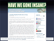 Tablet Screenshot of havewegoneinsane.wordpress.com