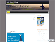 Tablet Screenshot of coachkhayr.wordpress.com