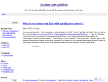 Tablet Screenshot of justmycatsopinion.wordpress.com
