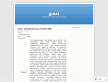 Tablet Screenshot of gossicosmeceuticalsskincare.wordpress.com