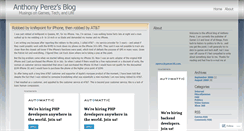 Desktop Screenshot of anthonyperez.wordpress.com