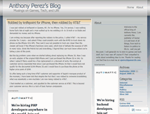 Tablet Screenshot of anthonyperez.wordpress.com