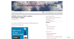 Desktop Screenshot of bookingbusinesstravel.wordpress.com