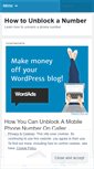 Mobile Screenshot of howtounblockanumber.wordpress.com